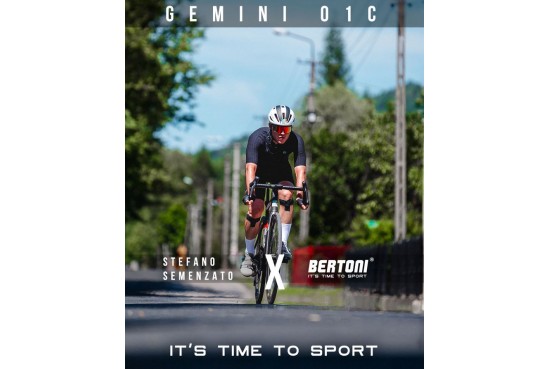 BERTONI Occhiali Sportivi Ciclismo MTB Running Sci Padel Tennis Lente Antiappannante Verde Specchio GEMINI 01M
