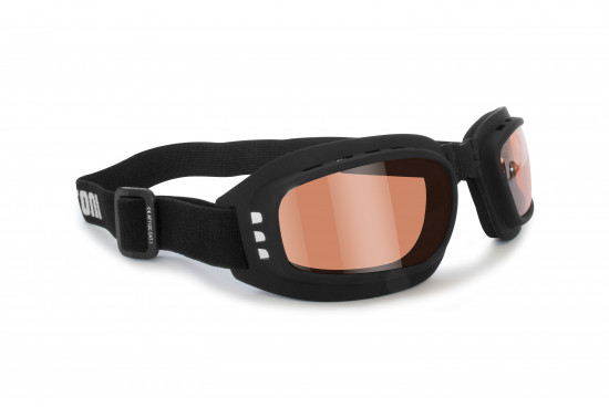 Motorcycle Goggles Antifog - Adjustable Strap - Ventilated - Bertoni Italy AF112C