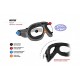 Bertoni Motorcycle Goggles Real Black Calfskin Leather AF191L by Bertoni Italy Vintage Aviator Bikers Goggles