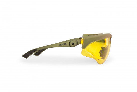Bertoni Shooting Glasses Shatterproof and Antifog Lens - Adjustable Lens' Angle - AF869C Italy - Tactical Safety Protective Ballistic Glasses