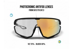 ALPHA 01PHG Occhiali Sportivi Fotocromatici Specchiati Oro