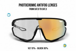 ALPHA 01PHG Occhiali Sportivi Fotocromatici Specchiati Oro