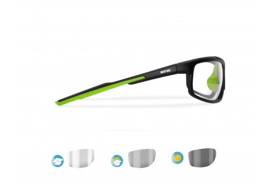 Occhiali Sport Fotocromatici Antiappannanti per Ciclismo Running Pesca Nautica Golf - Naselli Regolabili. F180M