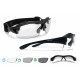 Bertoni Prescription Sport Sunglasses Sport Goggles with Optical Clip Adapter for RX - Interchangeable Arms/Strap -  Bertoni F399A Photochromic Sport Prescription Sunglasses