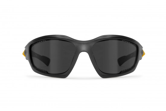 Bertoni Italy Sport Sunglasses for MTB Cycling Watersports Ski Extreme Sports - Anticrash Windproof Ventilated Lenses mod. FT1000C Wraparound Sport Glasses