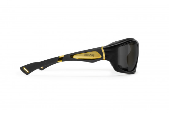 Bertoni Italy Sport Sunglasses for MTB Cycling Watersports Ski Extreme Sports - Anticrash Windproof Ventilated Lenses mod. FT1000C Wraparound Sport Glasses