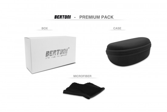 BERTONI Occhiali Sportivi Polarizzati per Uomo Donna in TR90 100% Protezione UV mod. Fulvio 01