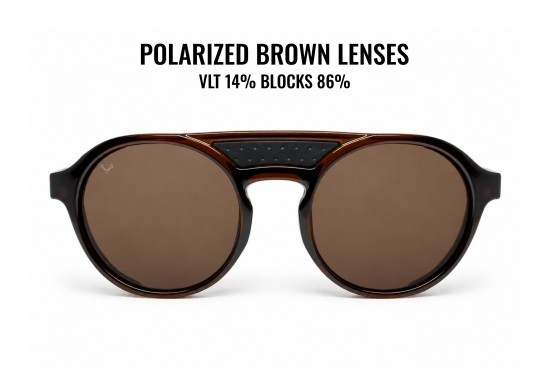 B89 LIVIGNO brown mountain sunglasses with magnetic side shields and category 3 polarized lenses