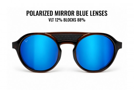 B89 LIVIGNO brown mountain sunglasses with magnetic side shields and category 3 polarized lenses