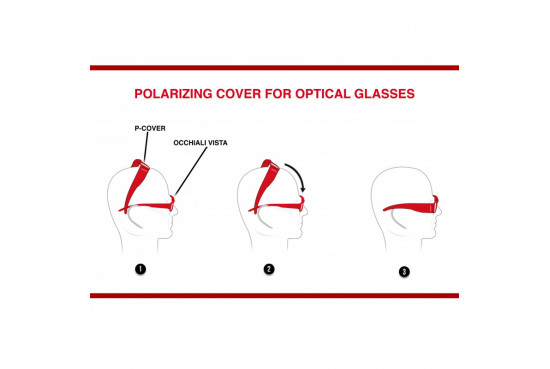 Antireflection polarized sunglasses's cover. Bertoni P-COVER L Polarized