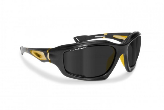 Bertoni Polarized Sports Sunglasses with Hydrophobic Lens for Cycling MTB Fishing Watersports Ski Running Golf Outdoor Activities - Windproof Wraparound Glasses Italy - P1000C