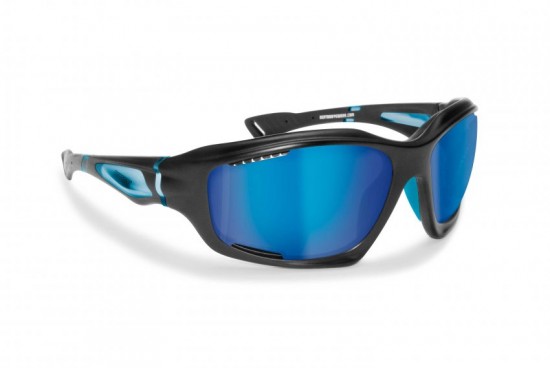 Bertoni Polarized Sports Sunglasses with Hydrophobic Lens for Cycling MTB Fishing Watersports Ski Running Golf Outdoor Activities - Windproof Wraparound Glasses Italy - P1000D