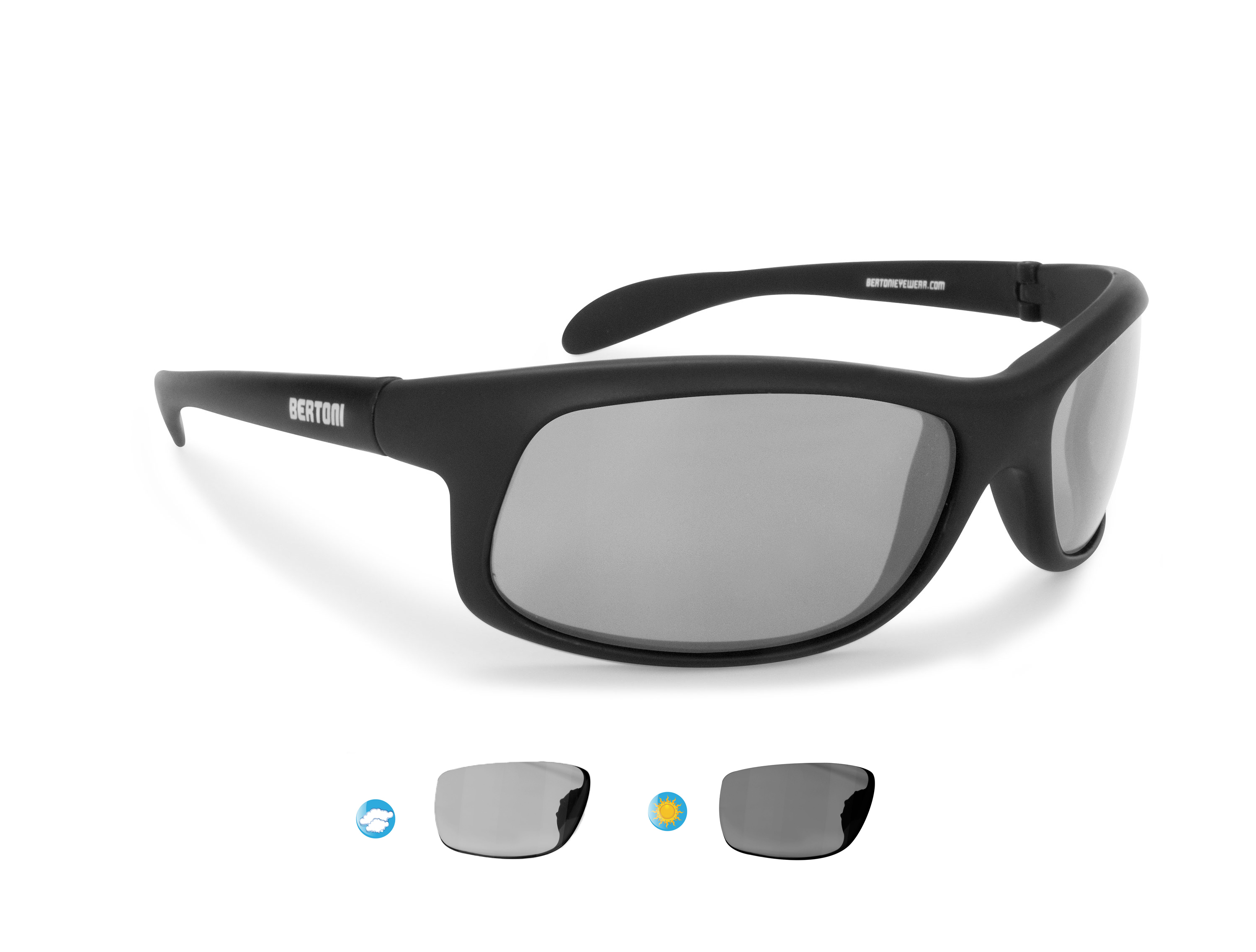 Amazon.com: Bertoni Photochromic Polarized Sunglasses Cycling Fishing  Watersports Running Ski - P545FT Italy - Sporting Wraparound Windproof  Glasses : Sports & Outdoors